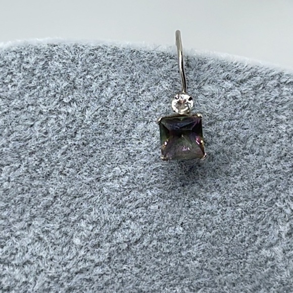 10k real solid white gold earrings reals store - Picture 6 of 8